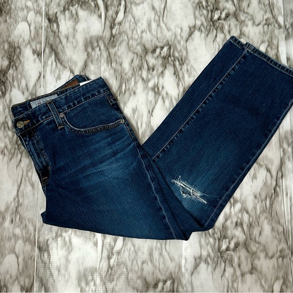Adriano Goldschmied Sz 32R Distressed Knees Medium Wash Denim Blue Jean Normcore - Picture 4 of 7